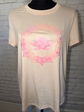 Women’s Lotus Graphic Tee in Light Pink - Brand